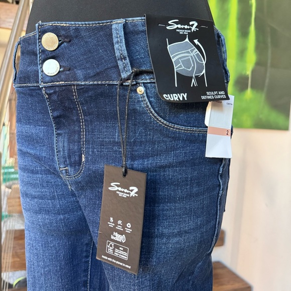 NWT Seven7 High Rise Dark Blue Jeans Legging - Picture 3 of 10